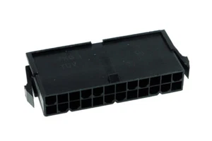 Phobya ATX Power Connector 24Pin Buchse inkl. 24 Pins - Black - Afbeelding 1 van 3