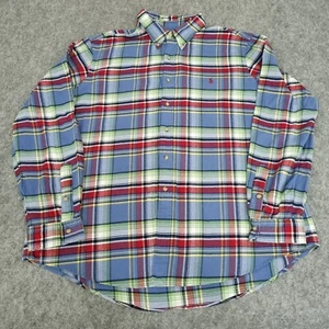 Ralph Lauren Shirt Mens XXL Flannel Tartan Plaid Check Brushed Button Down RL - Picture 1 of 9
