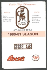RARE 1980-81 Hershey Bears AHL Hockey Schedule !!! Reese's - Picture 1 of 1