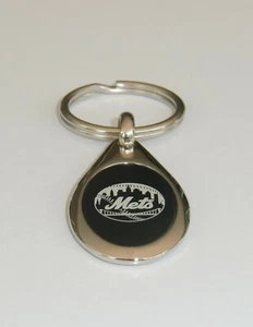 New York Mets Etched Team Logo Metal Key Chain MLB Baseball - Picture 1 of 4
