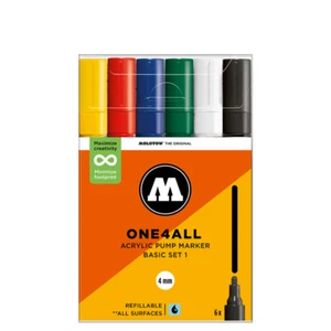 Juego básico Molotow 227HS - 6 x rotuladores de pintura acrílica - punta de 4 mm - Imagen 1 de 3