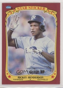 1986 Fleer Star Stickers Rickey Henderson #53 HOF
