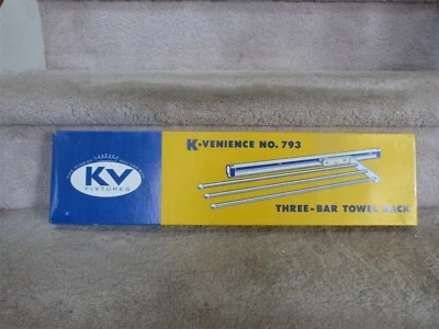 Accesorio Knape & Vogt KV No. Toallero de tres barras cromado plateado 793 NUEVO 19" Foto 1 de 4