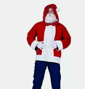 RG Costumes Men's Santa Claus Hoodie, Red/White, Small (BB) - Picture 1 of 1