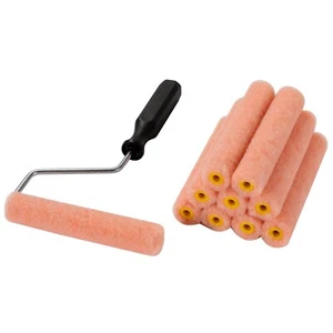 Paint Roller,6 Inch Paint Roller with Frame, High-Capacity Pink Polyester Kni... - Picture 1 of 3