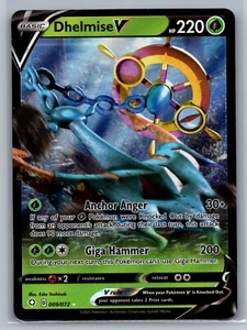 Pokémon TCG Dhelmise V Shining Fates 009/072 Holo Ultra Rare - Picture 1 of 2