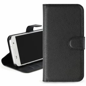 Executive Leather Wallet Cover Protective Case For Samsung Galaxy S4 - Picture 1 of 5