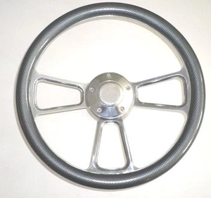 Carro de golf Rhino 14" billete y volante de fibra de carbono, bocina y adaptador - Imagen 1 de 5
