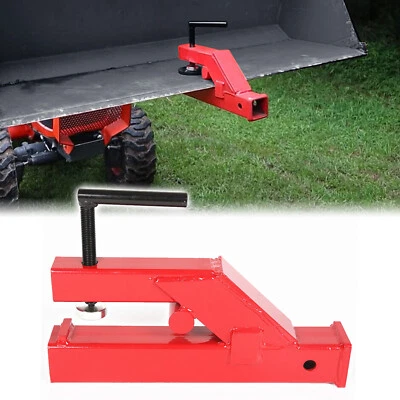 2" Mount Receiver Trailer Hitch Clamp On Bucket Bobcat Deere Tractor Skid Steer - Image 1 of 4