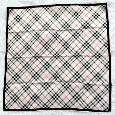 Burberry Pañuelo Bufanda Algodón Mujer Bolso Pelo Nova Check Head Caballo Rosa Foto 1 de 4