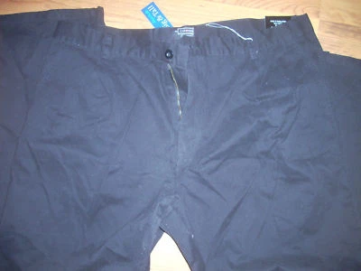 Pantalones Chereskin negros grandes y altos 44/32 100 % algodón pantalones informales, negros Foto 1 de 2