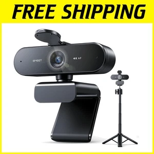 Cámara web 4K UHD con trípode - Alturas ajustables, giro 360° - Imagen 1 de 11