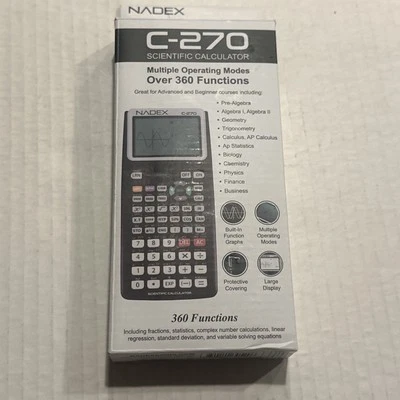 Scientific Calculator with Graph Functions Nadex C-270 Advanced Calculations NIB - Image 1 of 3