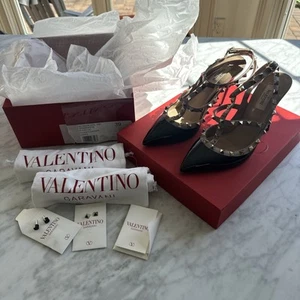 Valentino Garavani Damen Rockstud So Noir Stiletto 100 Größe 39/8 - Bild 1 von 17