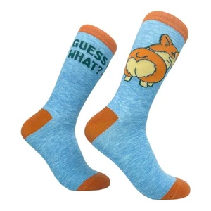 Youth Guess What Corgi Butt Socks Funny Small Breed Pret Puppy Dog Novelty - Picture 1 of 9