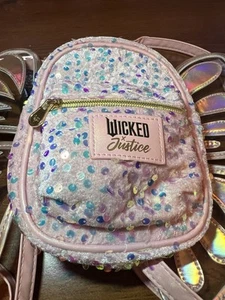 NEW Wicked x Justice Butterfly Mini Backpack Pink Sparkle Butterfly Wings - Picture 1 of 6