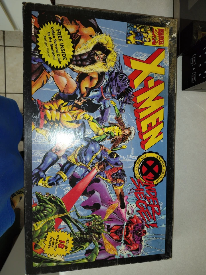 Vtg 1994 X-Men Under Siege Board Game Marvel Comics Pressman 18 Figures DAMAGED - Image 1 of 4