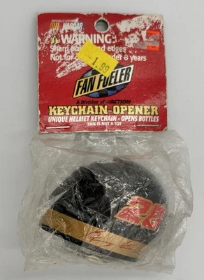 Vintage 1998 NASCAR Fan Fueler Helmet Keychain Bottle Opener #28 Ricky Rudd - Image 1 of 4