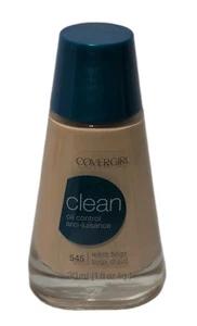 Base líquida CoverGirl Clean Oil Control 545 beige cálido - 30 ml / 1 oz NUEVA - Imagen 1 de 4