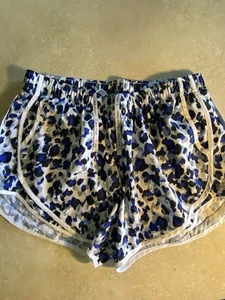 Calvin Klein Drawstring Running Shorts Pockets Sz L Leopard Print New - Picture 1 of 6