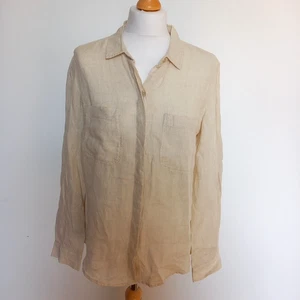 Camisa Blusa Marks & Spencer UK 14 Lino Puro Lino Neutro Nueva con Etiquetas Precio de venta sugerido por el fabricante 39,50 GBP - Imagen 1 de 6