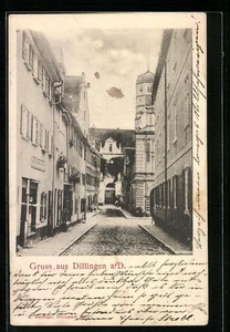 Ansichtskarte Dillingen a. D., Straßenpartie im Ort 1901 - Picture 1 of 2