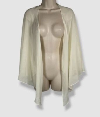 Slny Fashions Women Ivory Multi-Wear Open-Front Shawl Plus Sz 3X/4X - Image 1 of 2
