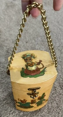 Cartera caja alta decoupage casera vintage años 60/70 ~ decoración de ratones Foto 1 de 4