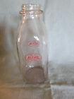 Vintage Milk Bottle 1 Quart Alfar Creamery Co Palm Beach Red ,Duraglass