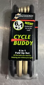 Bondhus 12594 Cycle Buddy, GorillaGrip 6 in 1 Fold Up Set Metric Hex 3-8mm - Picture 1 of 4