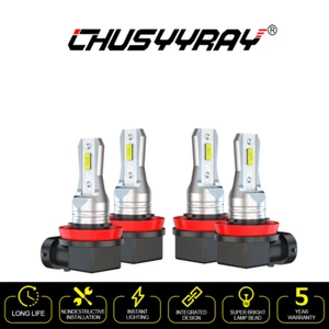 H9 H11 Bombillas LED para For Faros Altos y Bajos 6500K Blanco Super Brillante - Picture 1 of 11