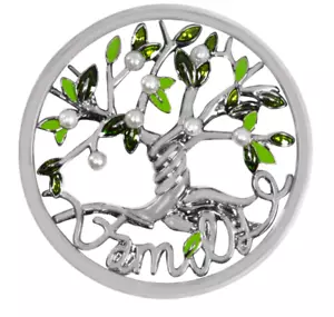 Origami Gufo Grande Finestra (Nuova) FINESTRA ALBERO GENEALOGICO ARGENTO CON PERLE - WN1061 - Foto 1 di 1