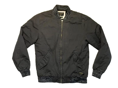 CHAQUETA QUIKSILVER Gris Algodón Cálida Cremallera Completa Estilo Patín/Tabla de Surf Abrigo Para Hombre M Foto 1 de 4