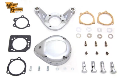 Conjunto de filtro de aire cromado Wyatt Gatling para Harley Davidson Foto 1 de 4