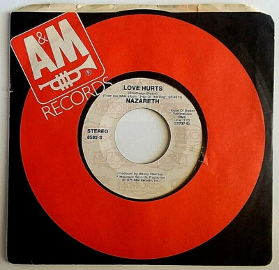 NAZARETH - Love Hurts / This Flight Tonight - Vinyl 45rpm 1973 A&M 8585 Rock - Image 1 of 3