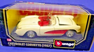 Burago 1957 Chevrolet Corvette Convertible 1:24 Metall Die-Cast cremefarben - Bild 1 von 7
