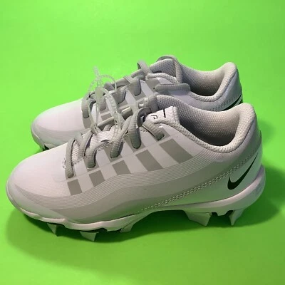 NIKE VAPOR EDGE Youth Football Cleats Size 4Y White w/Gray, Black NEW - Image 1 of 4