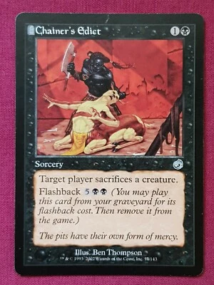 Magic The Gathering TORMENT CHAINER'S EDICT black card MTG - Image 1 of 2