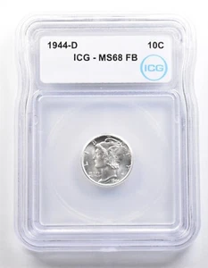 1944-D Mercury Dime MS68 FB ICG *4031 - Picture 1 of 3