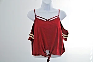 Women's Shirt Size XL Red In Color Short Sleeves - Picture 1 of 24