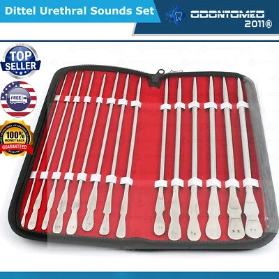 14 PIEZAS Dittel Obstrucciones de Sonido Ginecología Quirúrgica Acero Inoxidable Foto 1 de 3