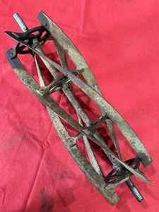 ANTIQUE REEL LAWNMOWER 18” CUTTING WHEEL ELWOOD INDIANA STEAMPUNK LAMP PROJECT! - Picture 1 of 8