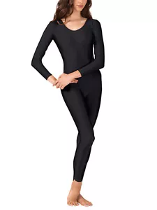 Plus Size Long Sleeve Unitard, 2X, 3X, 4X, 5X, 6X, 7X, 8X, 9X - Picture 1 of 5