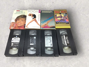 Lot of 4 VHS Workout Videos - Tae Bo Gold; Yoga; Calisthenics; Aerobics