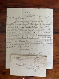 1919 Letter Birds Nest VA Posted Sanderson Trucker Capt Critcher WWI Homecoming - Bild 1 von 3