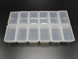 Clear Plastic Box Case 12 compartments Beads Display Storage Container