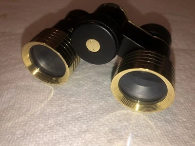 VTG Tasco Gold/Black Opera Glasses Binoculars Theater 3X27mm w Pouch Case - Image 1 of 4