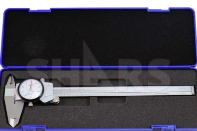 8" Dial Caliper .001” Premium Shock Proof Stainless Steel + Inspection Report P} - Image 1 of 4