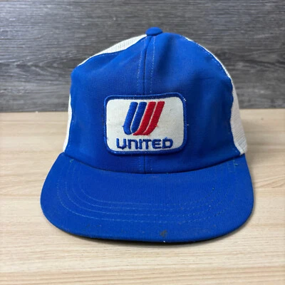 Gorra de colección United con cierre a presión azul parche de camionero logotipo Foto 1 de 4