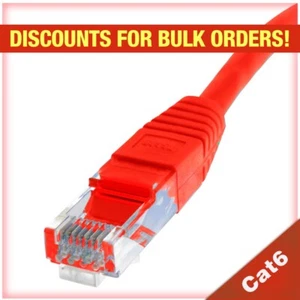 Skyline™ 8-Conductor 24 AWG RJ45 Cat6 Ethernet Patch Cable (1ft, Red) - Picture 1 of 7